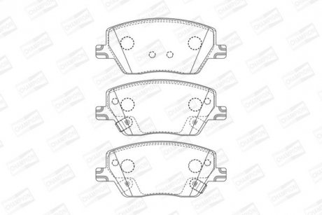 Колодки тормозные дисковые передние Fiat Tipo, Tipo SW/ Linea (15-) C CHAMPION 573626CH (фото 1)