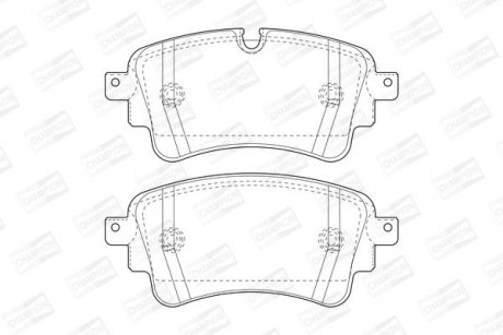 Гальмівні колодки задні Audi A4, A5 / VW Touareg CHAMPION 573628CH (фото 1)