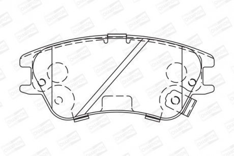 Гальмівні колодки передні Hyundai Atos CHAMPION 573642CH