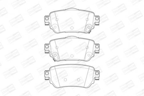 Тормозные колодки задние Nissan Qashqai II X-Trail III 13- CHAMPION 573658CH
