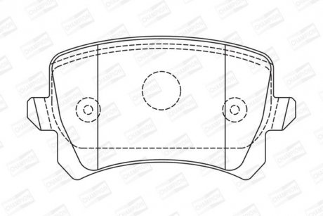 Гальмівні колодки задн. AUDI A3 03-Golf V, Caddy,TouranSkoda Octavia CHAMPION 573668CH (фото 1)