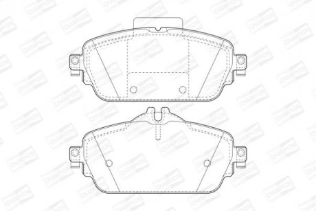 Комплект гальмівних колодок C-CLASS C 180 BlueTEC / d 14-18, E-CLASS (W213) E 200 16- CHAMPION 573671CH