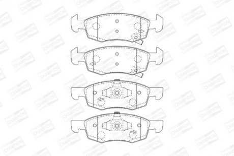 Гальмівні колодки передні Opel Corsa E 2014 - CHAMPION 573672CH