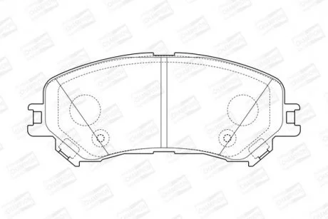 Тормозные колодки передние (18.5 мм) Renault Espace Grand Scenic Megane 15- CHAMPION 573673CH