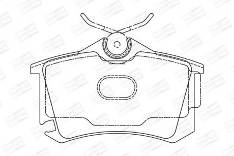 Гальмівні колодки задні Audi A2 / VW Golf V / Seat Toledo III CHAMPION 573682CH (фото 1)