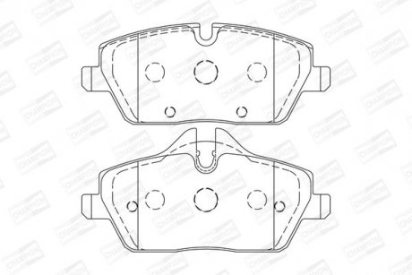 Колодки тормозные дисковые передние MINI MINI (F55) CHAMPION 573733CH