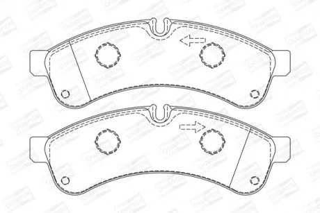 Гальмівні колодки CHAMPION 573742CH