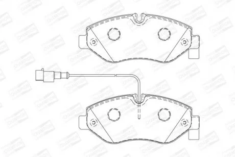Гальмівні колодки передні Nissan Cabstar / NT 400 Cabstar CHAMPION 573743CH