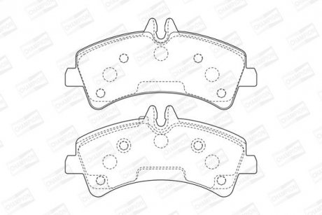 Гальмівні колодки задні Mercedes Sprinter (906) (2006->) CHAMPION 573758CH