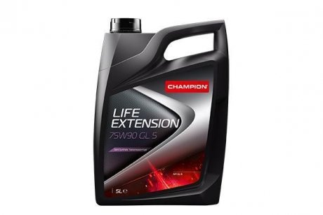 LIFE EXTENSION 75W90 GL 5 5L(х4) CHAMPION 8203800 (фото 1)