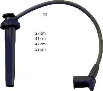 Комплект проводів запалювання CHEVROLET AVEO / KALOS, CRUZE, LACETTI, NUBIRA, DAEWOO KALOS, LACETTI, NUBIRA 1.4/1.6 04.03- CHAMPION CLS196
