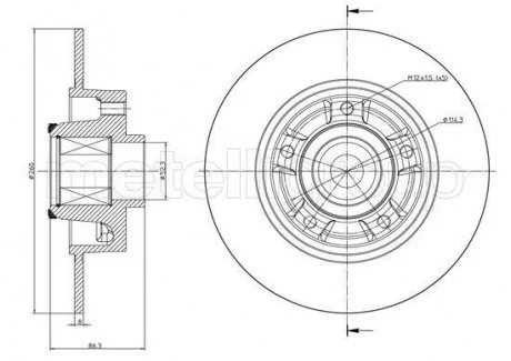 Диск тормозной+ŁOŻYSKO(ZEST. 1 SZT) RENAULT TYŁ CIFAM 8001095