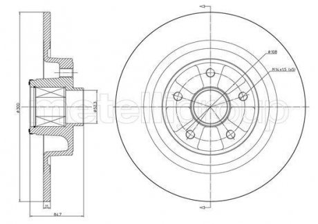 Тормозной диск задний. (с подш.+кольцо ABS) ESPACE IV 02- CIFAM 800-1396