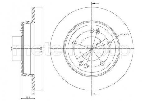 Диск тормозной HYUNDAI I30 11- TYŁ CIFAM 8001440C