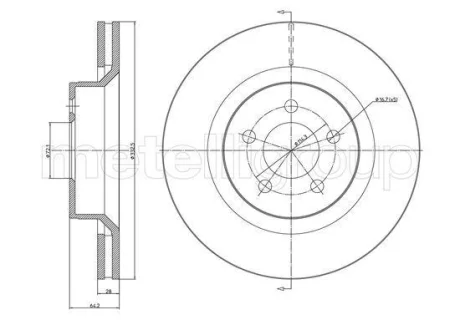 Гальмівний диск CIFAM 800-1593C