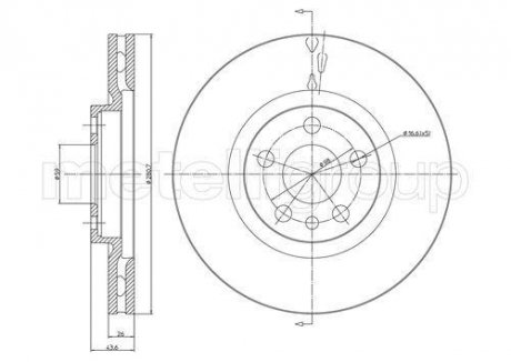 Диск тормозной FIAT ULYSSE 94-02 CIFAM 800338