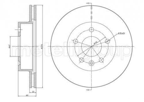 Диск гальмівний MERCEDES VITO 95-03 WENT. CIFAM 800-416