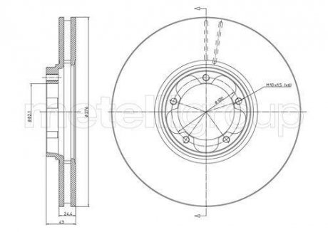 Диск тормозной FORD TRANSIT 00-06 CIFAM 800714