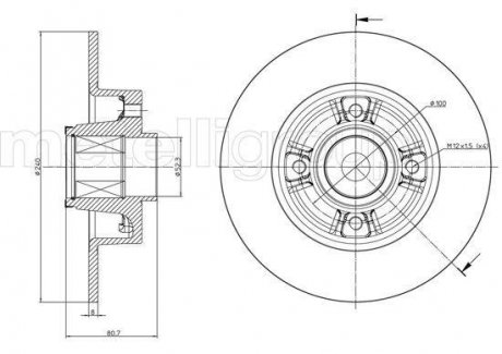 Диск тормозной RENAULT TYŁ CIFAM 800722 (фото 1)