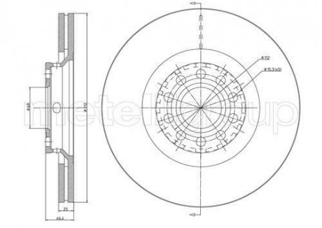 Диск тормозной AUDI A6 01-04 WEN. CIFAM 800726C