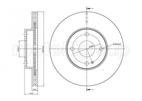 Диск тормозной MAZDA MX5 93-05 WEN. CIFAM 800999