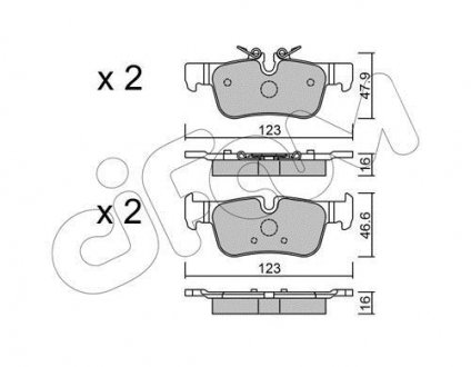 Гальмівні колодки (набір) CIFAM 82210380