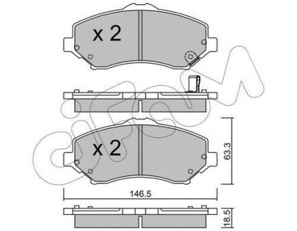 Гальмівні колодки передн.Grand Voyager,Dodge Nitro,Cherokee 07- CIFAM 822-862-1