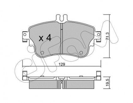 Гальмів.колодки передн.A-class W176,B-class W242,246 11- CIFAM 8229640