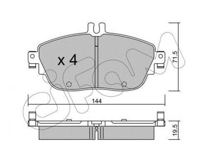 Колодки гальм. передн. A/B/GLA-Class CIFAM 8229650