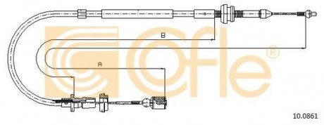 Трос акселератора VAG Golf III/Vento COFLE 100861
