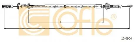 Фото тросик газу COFLE 100904 Тросик газу COFLE 100904