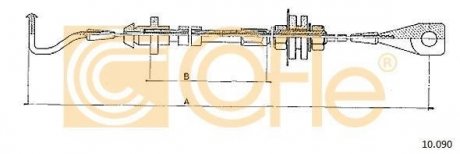 Тросик газу COFLE 10090