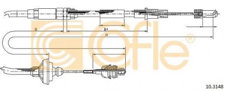 Трос сцепления COFLE 103148