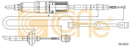 Трос сцепления (1251/924 мм) (с автоматической регулировкой) VW T4 90-03 COFLE 103211 (фото 1)