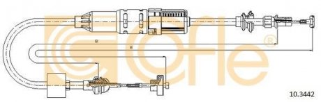 Трос сцепления COFLE 103442 (фото 1)