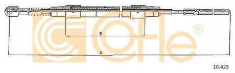 Трос ручного гальма COFLE 10423