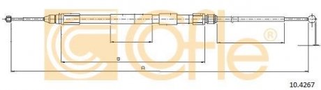 Трос ручного гальма зад. П X3 (E83) 2004/01-2011/12 COFLE 104267