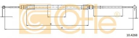 Трос ручного тормоза зад. Л X3 (E83) 2004/01-2011/12 COFLE 104268