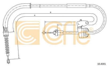 Трос ручника COFLE 104301