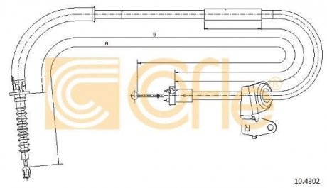 Трос ручного тормоза COFLE 104302