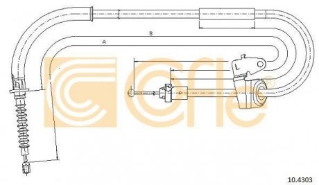 Трос ручного тормоза COFLE 104303