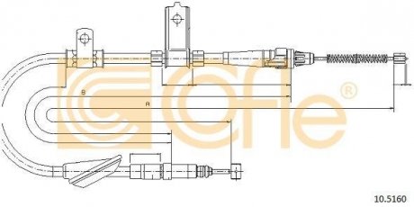 Трос ручника COFLE 105160