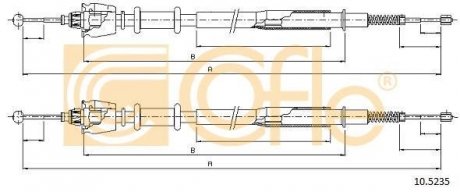 Трос ручника COFLE 105235