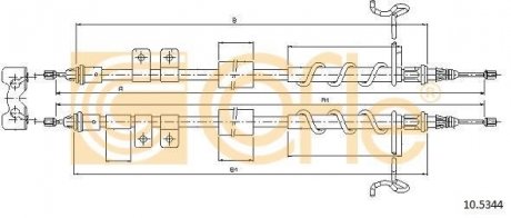 Трос ручного тормоза COFLE 105344
