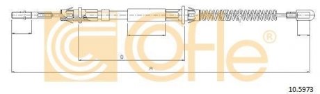 Трос ручного тормоза COFLE 105973