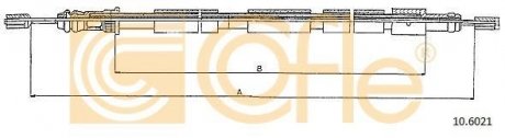 Трос ручного гальма COFLE 10.6021