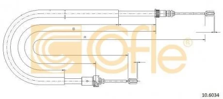 Трос ручника COFLE 106034