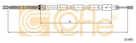 Трос ручника COFLE 10.645