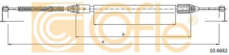 Трос ручного тормоза COFLE 106682
