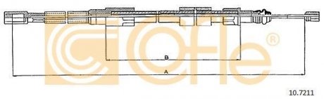 Трос ручника COFLE 107211